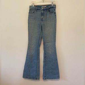 Levi’s high rise flare light wash jeans